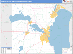 Oshkosh-Neenah Metro Area Digital Map Basic Style